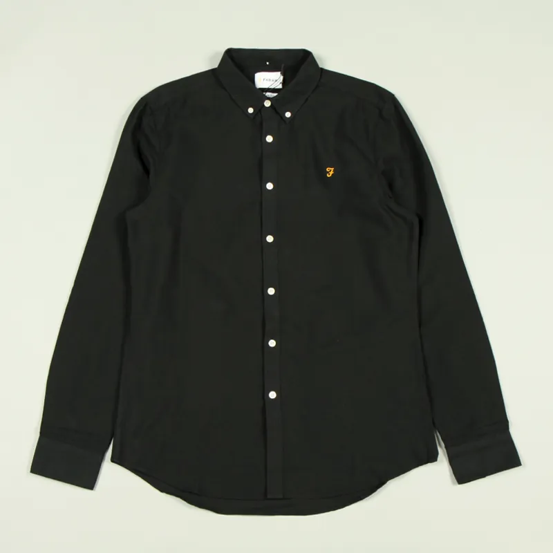 Farah Brewer LS Shirt - Black Ink